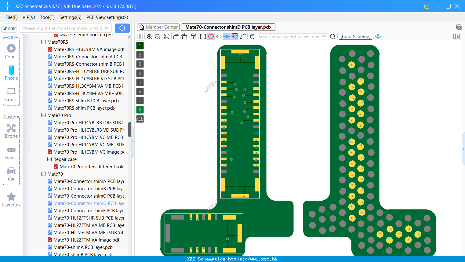Huawei Mate70-Connector ShimD PCB Layer
